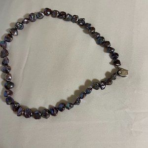 Fresh water pearl necklace/chain. Iridescent.